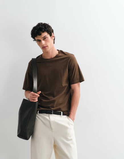 Мужская футболка Jack & Jones Essentials, коричневая