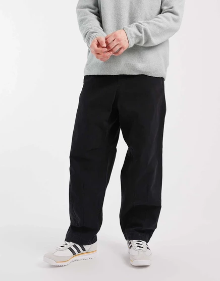 Брюки-чиносы Jack &Jones barrel fit черного цвета black