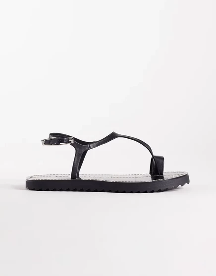Женские сандалии ASOS Design Filomena кожаные, черные