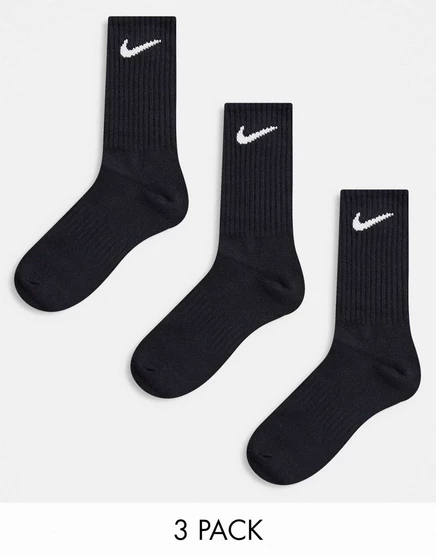 Мужские носки Nike Everyday Lightweight 3 пары, черные