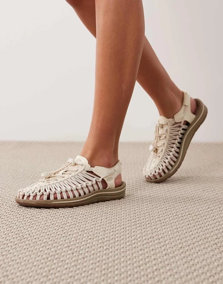 Keen Uneek sandals in off white white