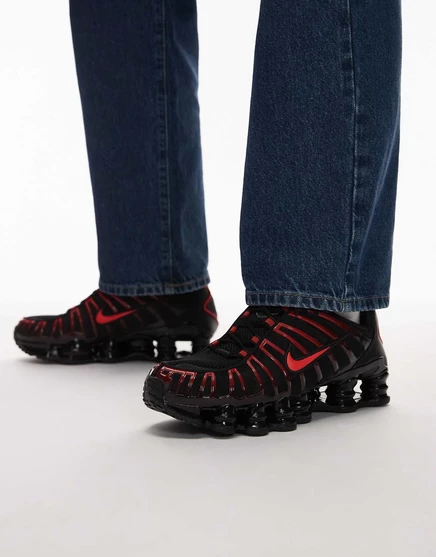 Мужские кроссовки Nike Shox TL, черно-красные