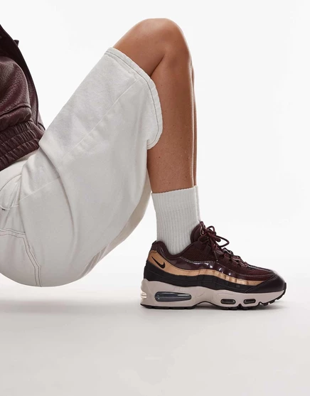 Кроссовки Nike Air Max 95 бордового цвета burgundy