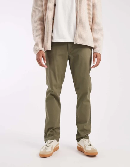 Дизайнерские узкие брюки-чиносы ASOS цвета хаки khaki