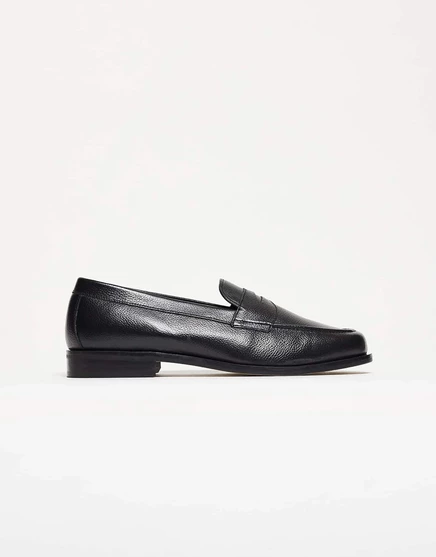 ДИЗАЙНЕРСКИЕ мокасины ASOS из черной мятой кожи black