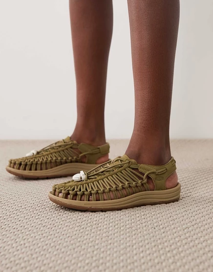 Keen Uneek sandals in olive khaki