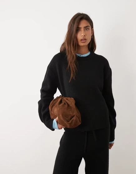 Женский свитер ASOS Design свободного кроя, черный