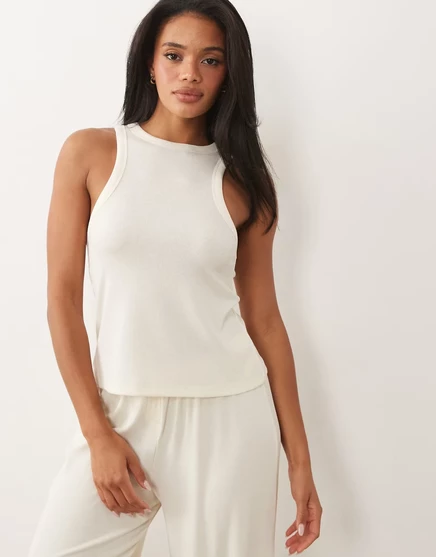 Женская пижамная майка ASOS Design, слоновая кость