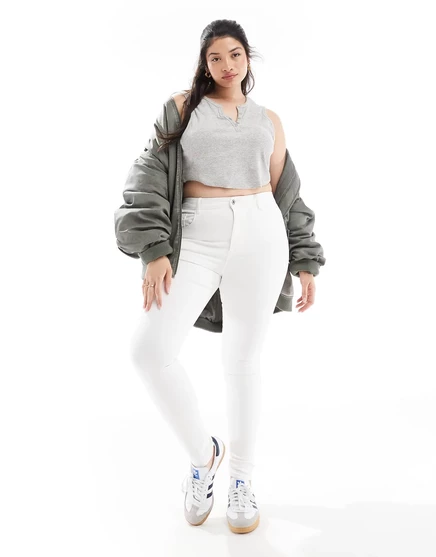 Джинсы Only Curve Augusta Skinny White