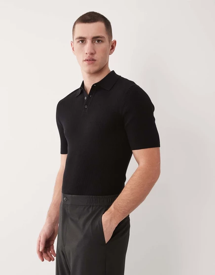Мужская футболка-поло ASOS Design Essential, черная