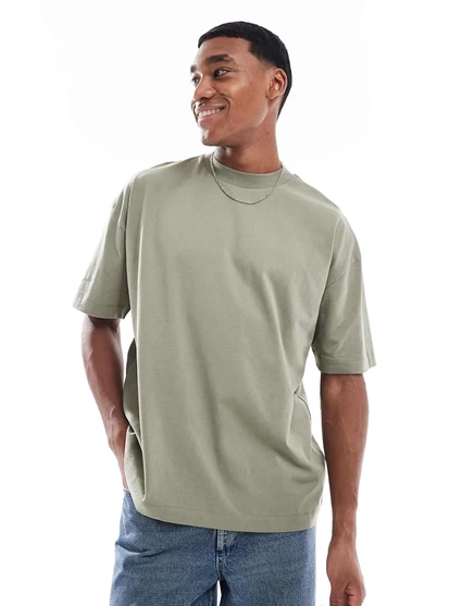 Футболка ASOS DESIGN essential оверсайз, хаки