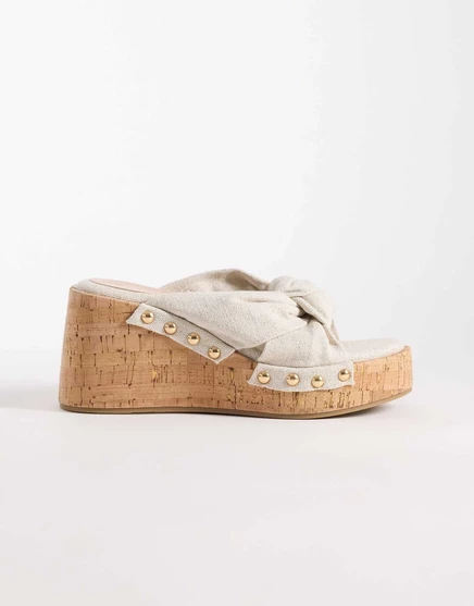 Женские сандалии ASOS Design Tulip на танкетке, бежевые
