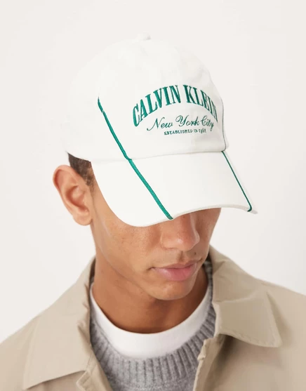 Мужская кепка Calvin Klein Graphic Signature, белая