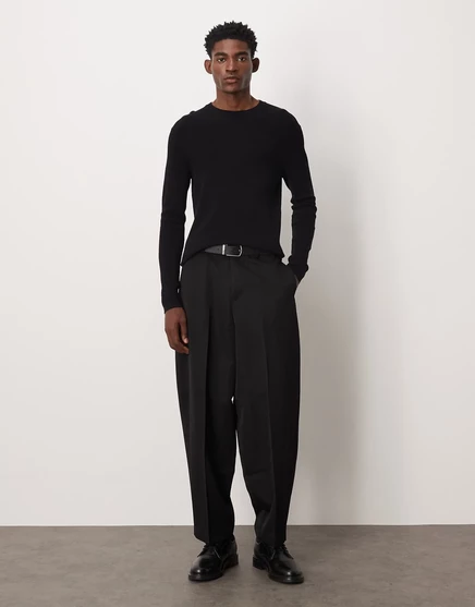 Зауженные брюки ASOS DESIGN extreme черного цвета black