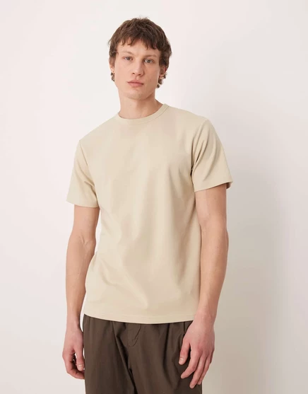 ДИЗАЙНЕРСКАЯ футболка breatheMAX heavyweight от ASOS из смеси хлопка stone pelican
