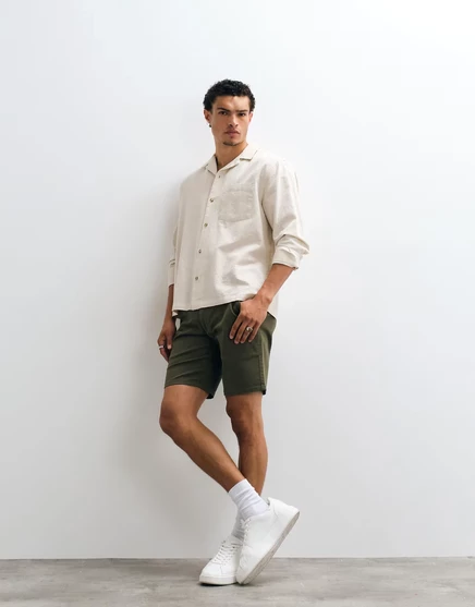 Мужские шорты Farah Hawk прямого кроя из твилла, хаки