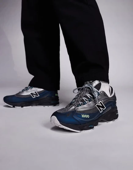 Кроссовки New Balance M1000 бирюзового и серого цветов
