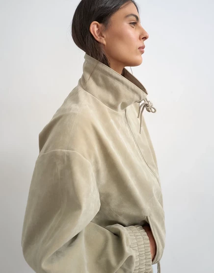 Женская куртка TopShop из кожзама с кулиской, таупе