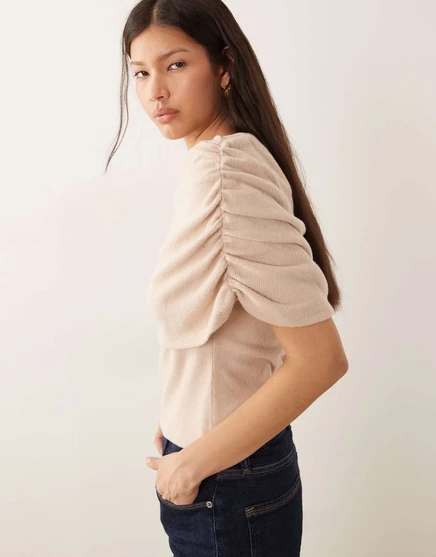 Топ-накидка ASOS DESIGN supersoft кремового цвета cream