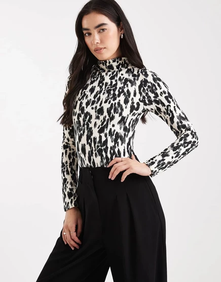 Женское боди Miss Selfridge, анималистичный принт