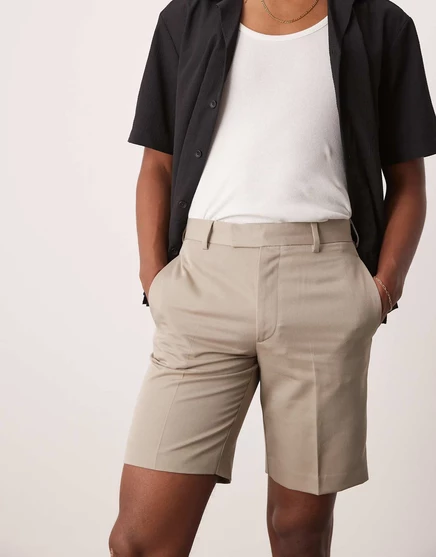 ДИЗАЙНЕРСКИЕ шорты ASOS с прямыми штанинами из камня dark stone