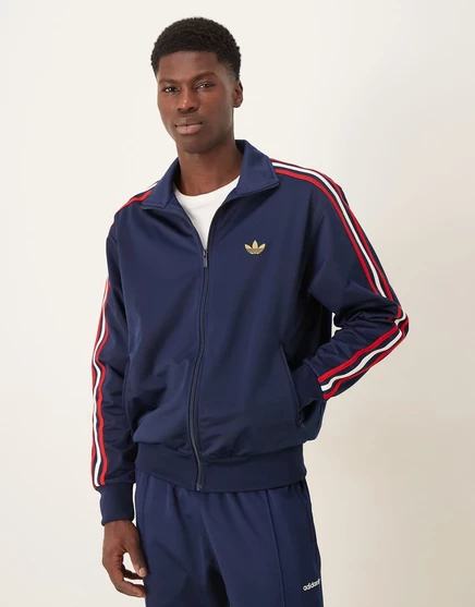 Мужская олимпийка adidas originals firebird, темно-синяя