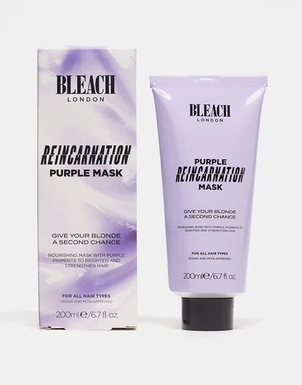 ОТБЕЛИВАЮЩАЯ маска LONDON Reincarnation Purple Toning Mask 200 мл без цвета