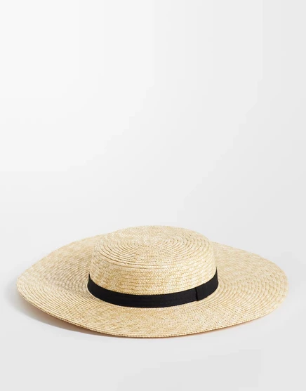 Женская соломенная шляпа ASOS Design канотье, натуральная