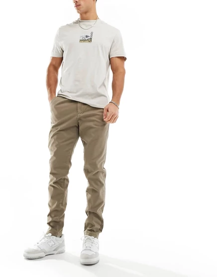Приталенный чинос Jack &Jones Intelligence бежевого цвета   beige