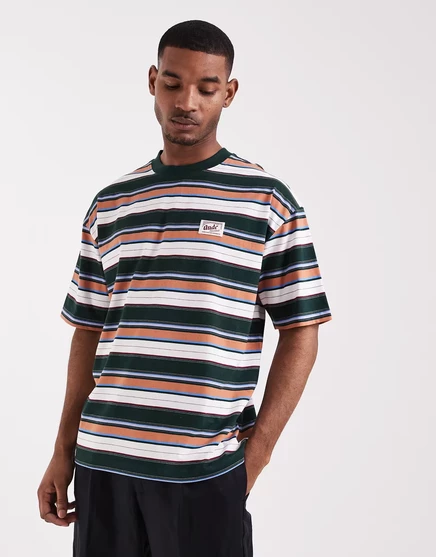 Мужская футболка ASOS Design свободного кроя в полоску, мультицвет