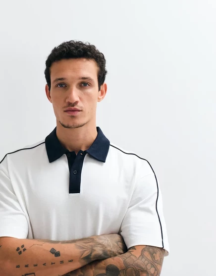 Мужская поло ASOS Design свободного кроя, кремовая