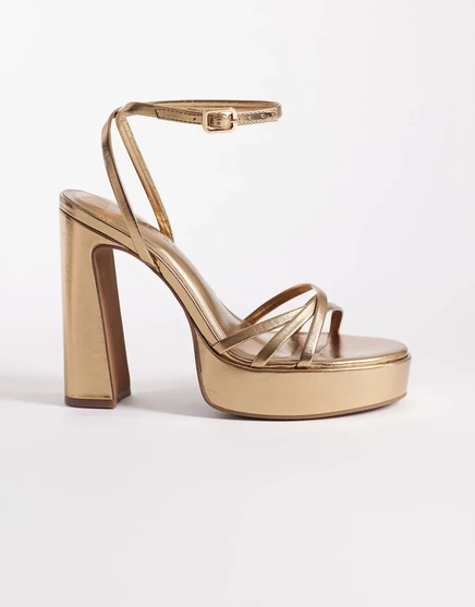 Женские сандалии ASOS Design Nancy на платформе, бронзовые