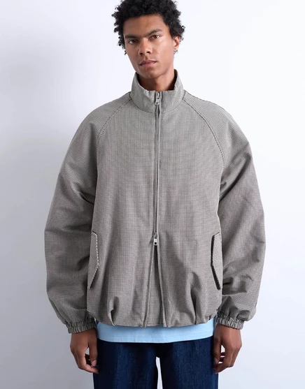 Спортивная куртка Topman в коричневую клетку brown