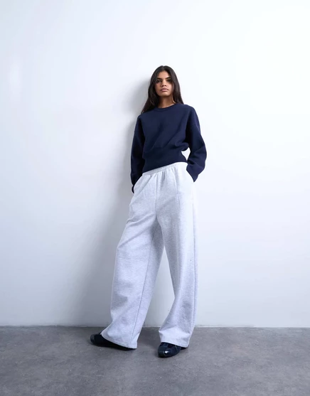 Спортивные брюки с прямыми штанинами от Topshop пепельно-серого цвета ash gray