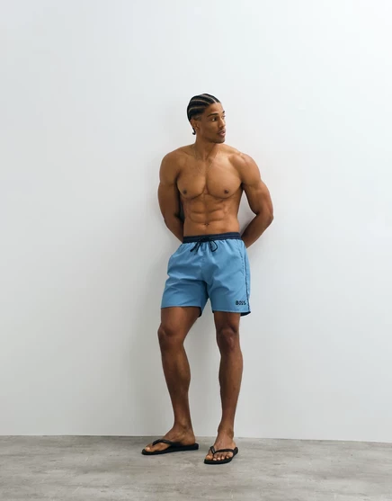 Мужские плавки-шорты BOSS Bodywear Starfish, бирюзовые