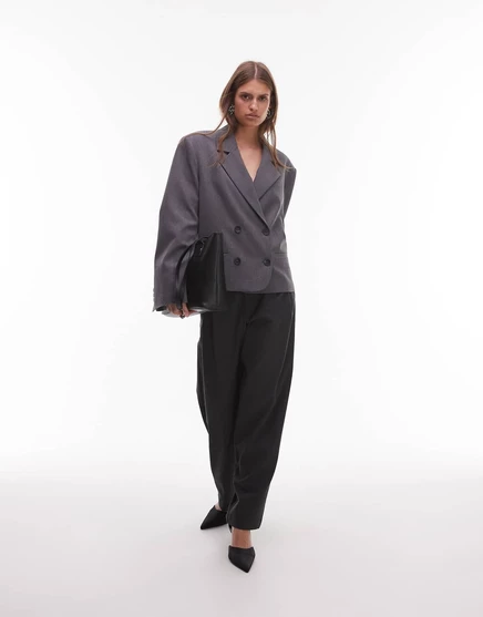 Зауженные брюки ASOS DESIGN с поясом на заказ серого меланжа charcoal melange