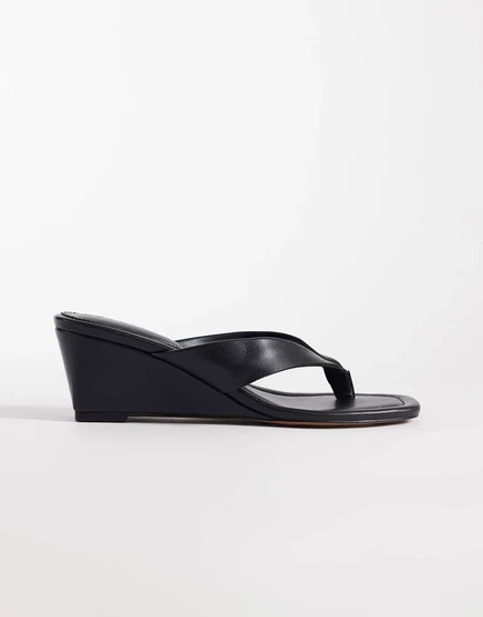 Черные сандалии-шлепанцы на танкетке Harlow от ASOS DESIGN