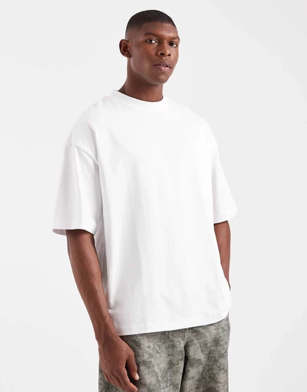 Футболка ASOS DESIGN super heavyweight oversize синего цвета  white