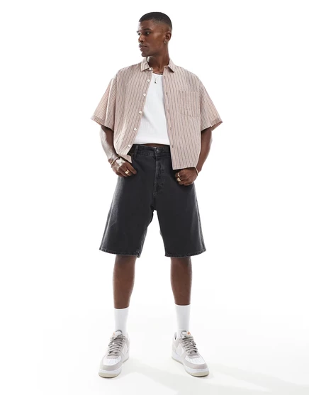 Мужские джинсовые шорты Jack & Jones Alex baggy, черные