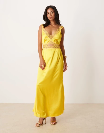 Никогда не одевалась полностью, желтое платье-слип от Petite Mimi midaxi yellow
