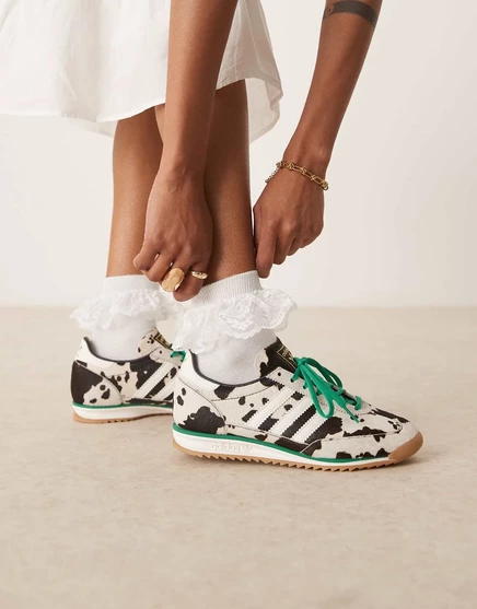 Кроссовки adidas Originals SL 72 OG с принтом коровы multi