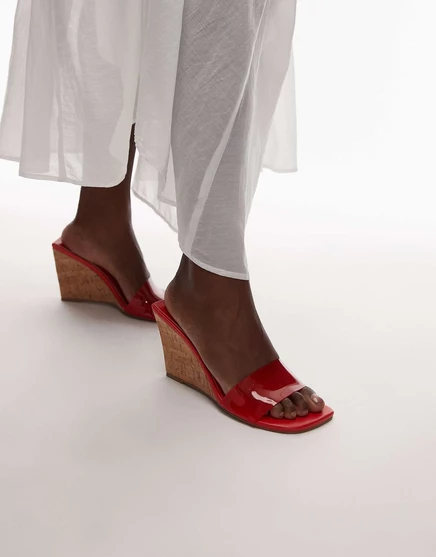 Красные мюли от Topshop Farah red