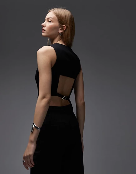 Женский укороченный жилет ASOS Design, черный