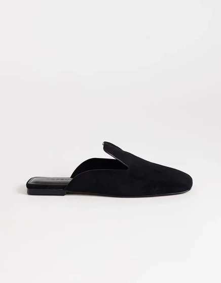 Женские мюли Topshop Della из натуральной замши, черные