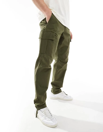Брюки-карго свободного кроя Jack &Jones оливкового цвета olive night