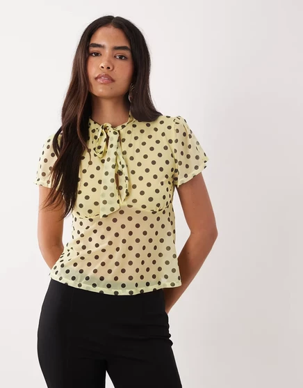 Женский топ ASOS Design в горошек, желтый