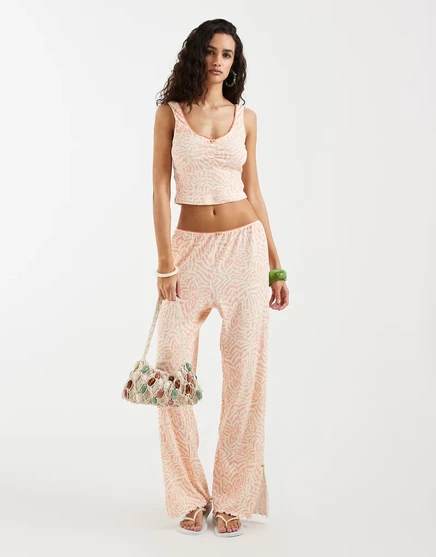 Женский комплект Free People Fresh in Love, персиковый