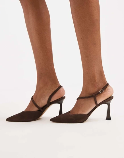 Туфли на высоком каблуке ALDO Julez из коричневой замши dark brown
