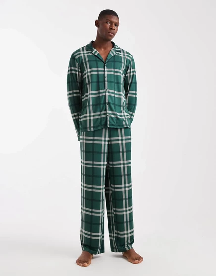Мужская пижама Urban Threads комплект в зеленую клетку