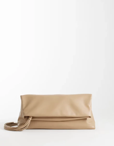 Женская сумка-клатч asos design с кисточкой, бисквитная